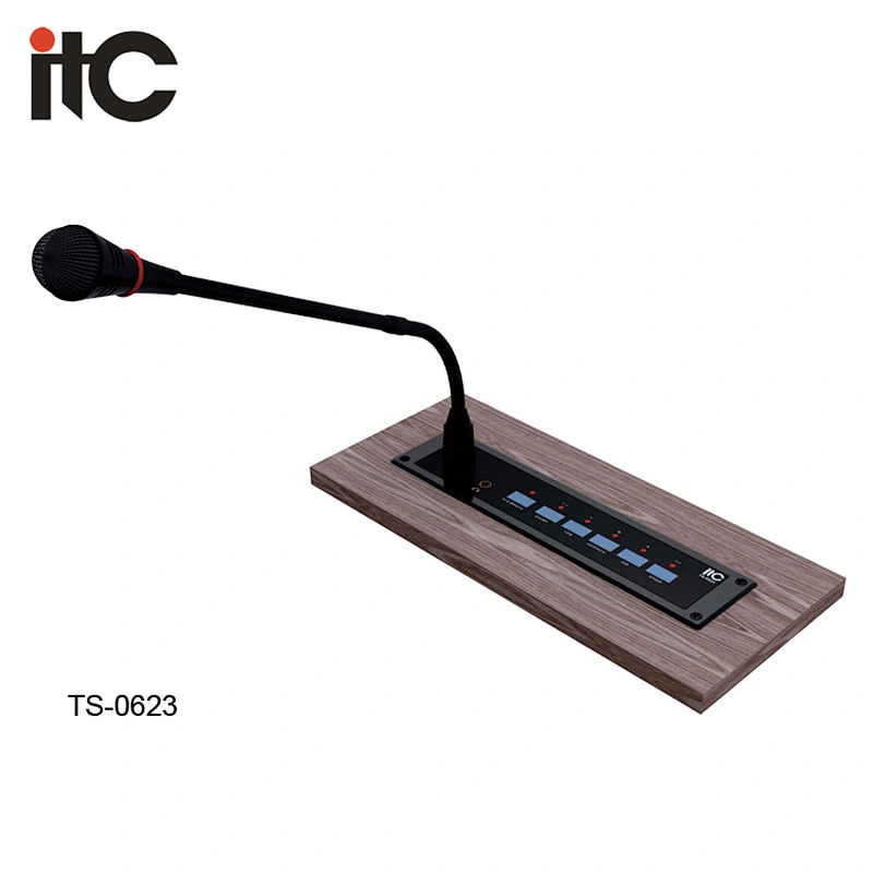 ITC TS Series Built in Voting Module Embedded Gooseneck Meeting Microphone System