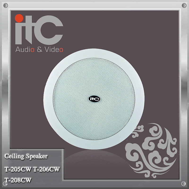 ITC T-205CW Series 20W 30W 40W Coaxial Type Fireproof PA System Ceiling Speaker 8ohm