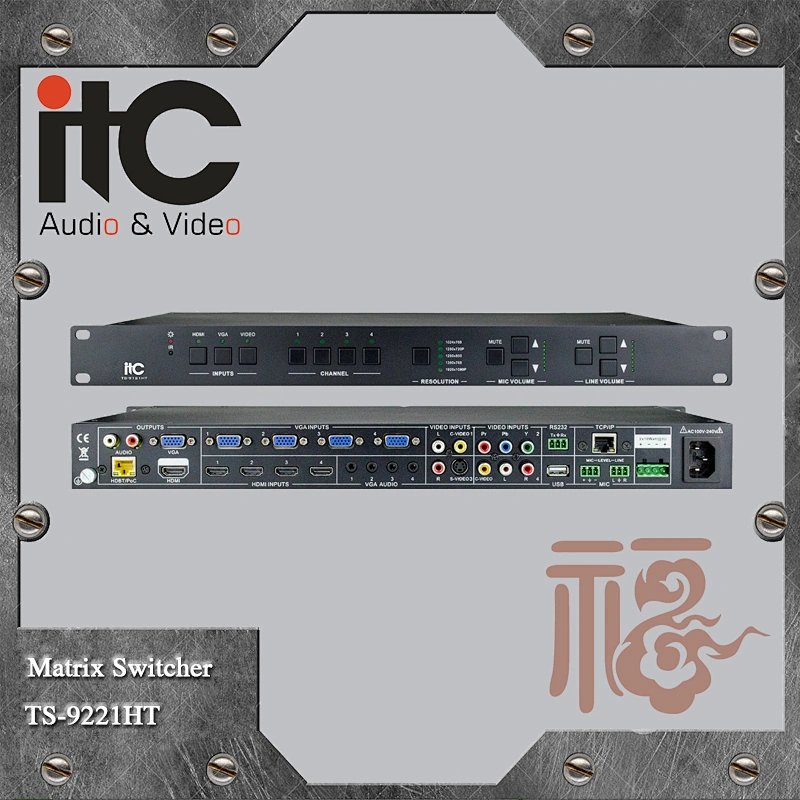 ITC Fixed Mount Series HD Hybrid Audio Video Matrix Switcher