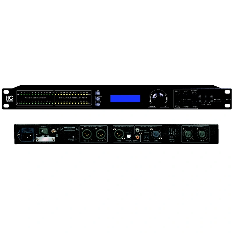 ITC TS-224 Dual Channel Digital Feedback Suppressor from Signal Processing Equipment