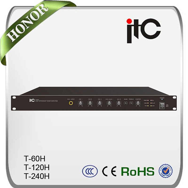 T-60H 60W High Efficiency Mixer Amplifier For Background Music Broadcast