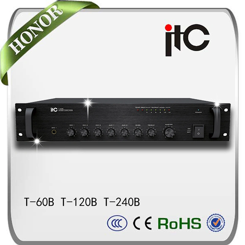 ITC T-60B Series Having Priority Function Balanced Mic Input BGM PA Mixer Amplifier