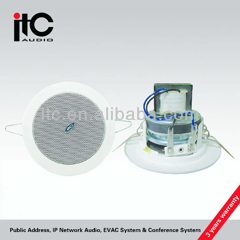 ITC T-103G School Broadcast Aluminum 1.5W/3W/6W Ceiling Speaker
