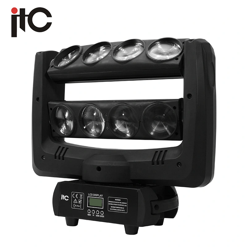 8pcs 10W Dual Moving Head Spider Light