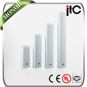 ITC T-701A Series 10W to 20W 100V Aluminium IPx6 Outdoor PA Column Speaker