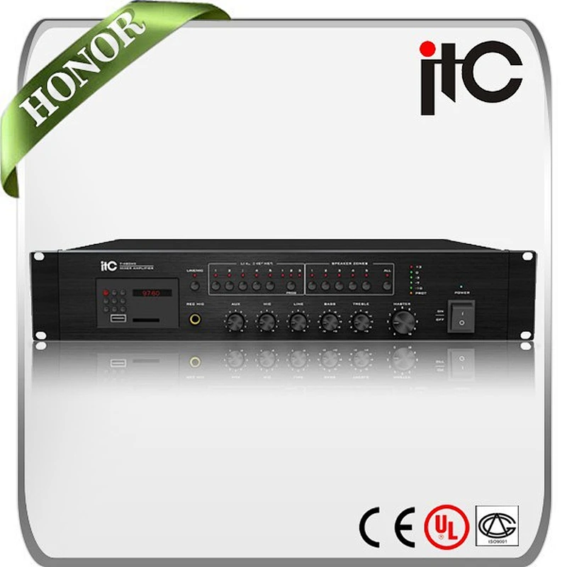 ITC T-240MX Series 240W 350W 480W 650W 5 Zone Mixer Amplifier with USB