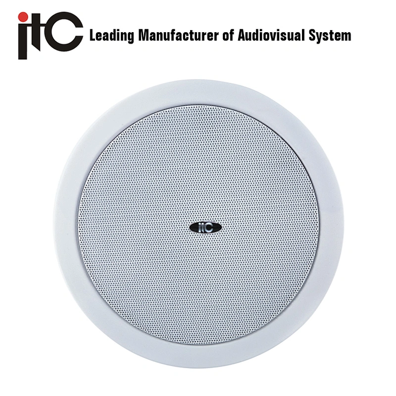 ITC T-105L New Arrival 6W 6 inch Spring Clip Commercial Audio System 70V Ceiling Speakers