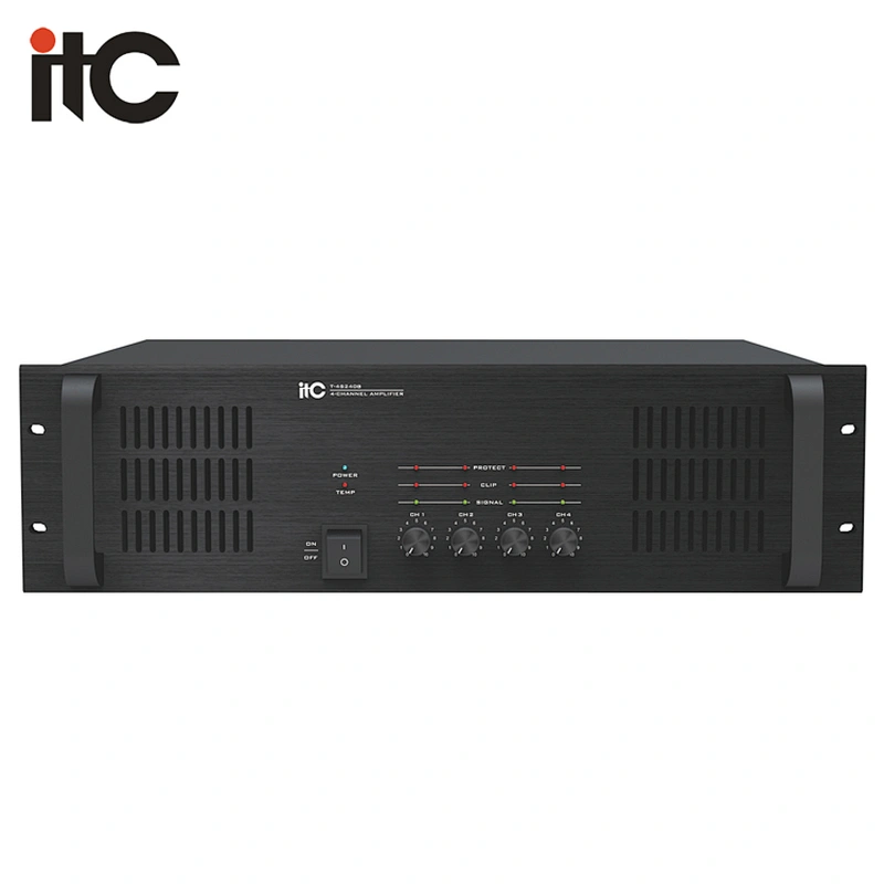 ITC T-4S120 Series 60W 120W 240W Power Amplifier 4 Channel
