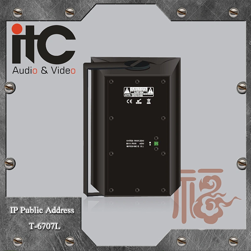 ITC T-6707L 80Hz to 48KHz CD Level Support Offline Playback PoE TCP IP Speaker