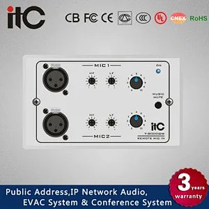 ITC T-8000 Series Remote Audio Source Selector with Mic Input