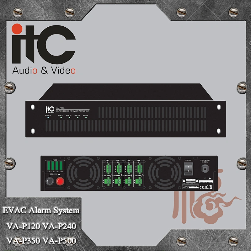 ITC VA-P120 Series Modular Design High Efficiency Evacuation Alarm Class D Digital Amplifier
