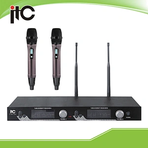 ITC UHF Double True Diversity Reception Classroom Sound System Handheld Microphone