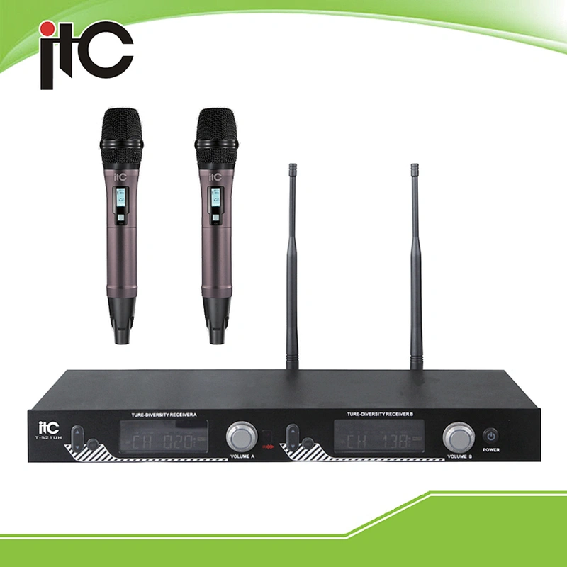 ITC UHF Double True Diversity Reception Classroom Sound System Handheld Microphone