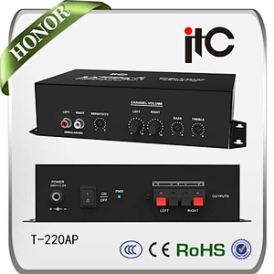 T-221AP Top Rated Dual Channel 20W Class D Mini Stereo Power Amplifier