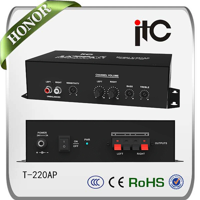 T-221AP Top Rated Dual Channel 20W Class D Mini Stereo Power Amplifier