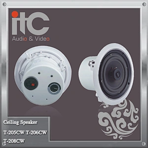 ITC T-205CW Series 20W 30W 40W Coaxial Type Fireproof PA System Ceiling Speaker 8ohm