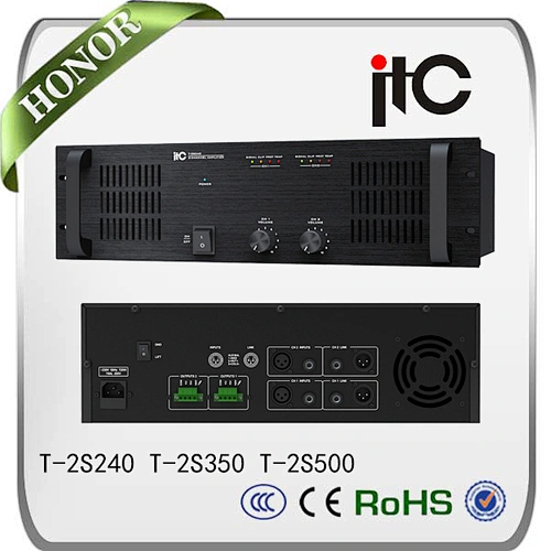 ITC T-2S240 Series 500W 2 Channel Mono Audio Power Amplifier