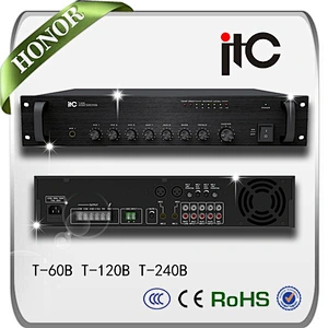 ITC T-60B Series Having Priority Function Balanced Mic Input BGM PA Mixer Amplifier