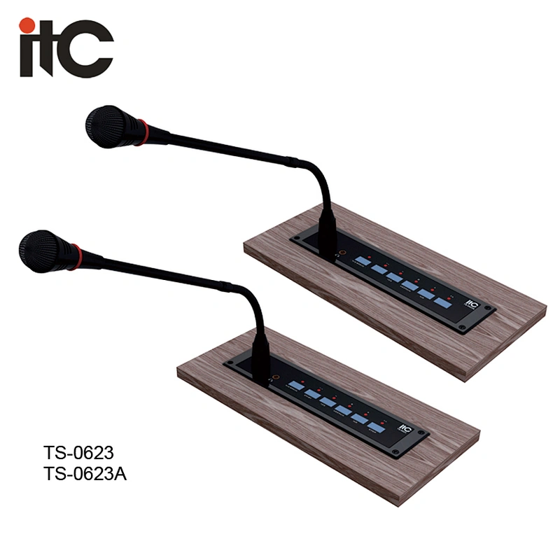 ITC TS Series Built in Voting Module Embedded Gooseneck Meeting Microphone System