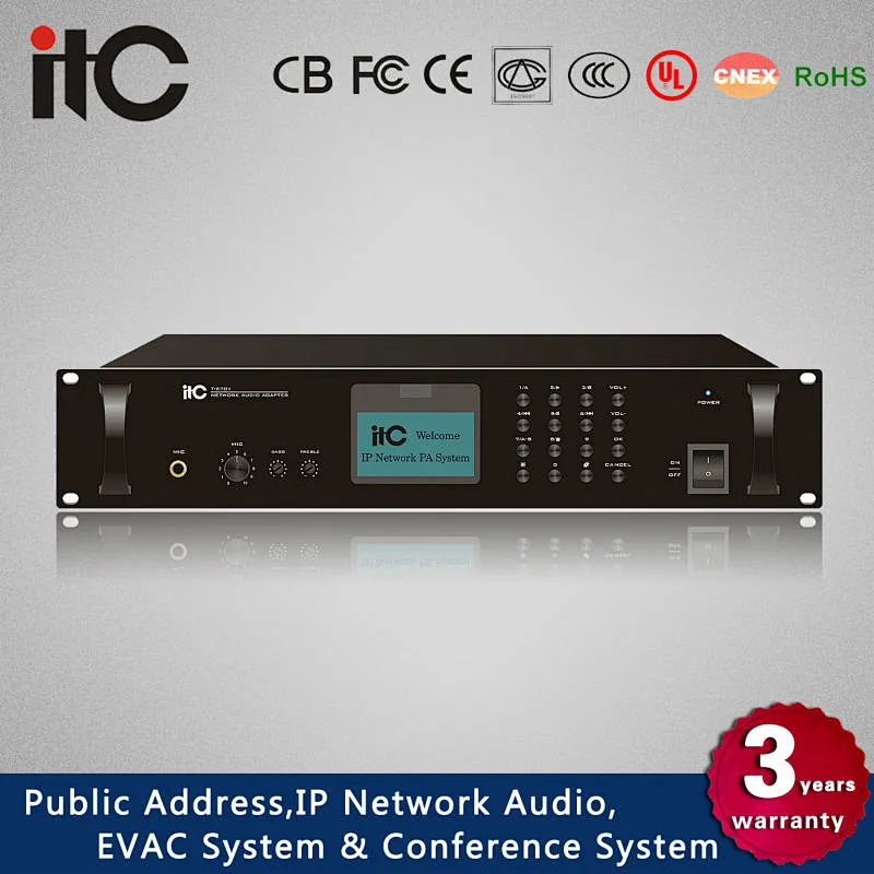 ITC T-6701 Single Channel IP Audio Decoder for IP PA System