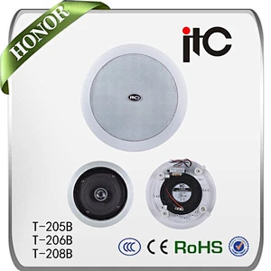 ITC In-ceiling Loudspeaker Two Way 3 Watts 6 Inch Flat Coax Speaker, ABS Ceiling Speaker