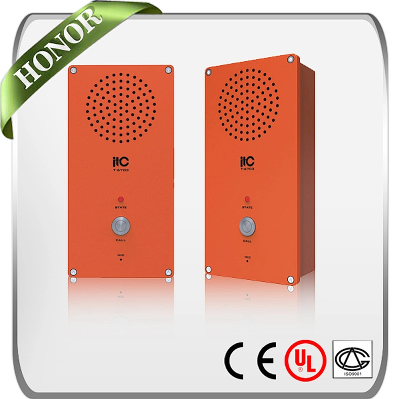 ITC T-6703 IP based 1 Key Get helped Waterproof and Vandal Proof Wired Audio Intercom
