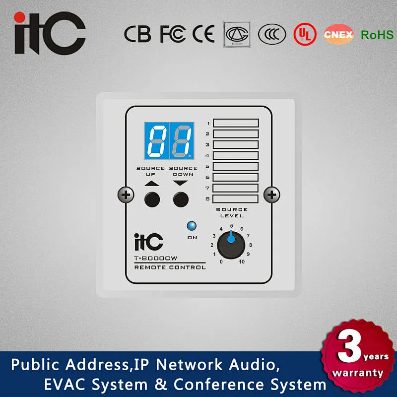ITC T-8000 Series Audio Remote Volume Control for PA System