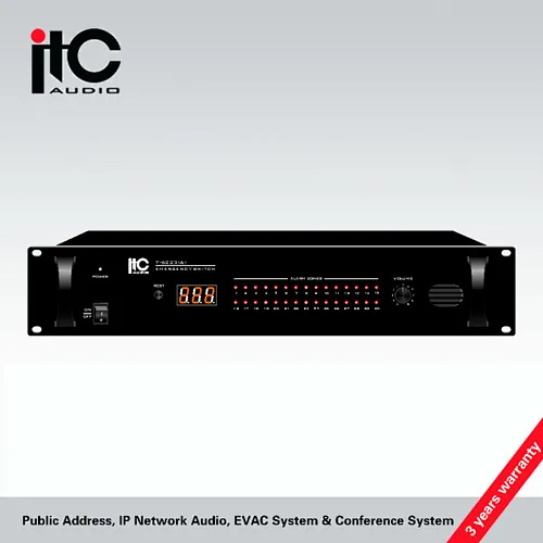 ITC T-6223(A) Expandable Up to 300 Zones Evacuation Voice Message Alarm System for PA