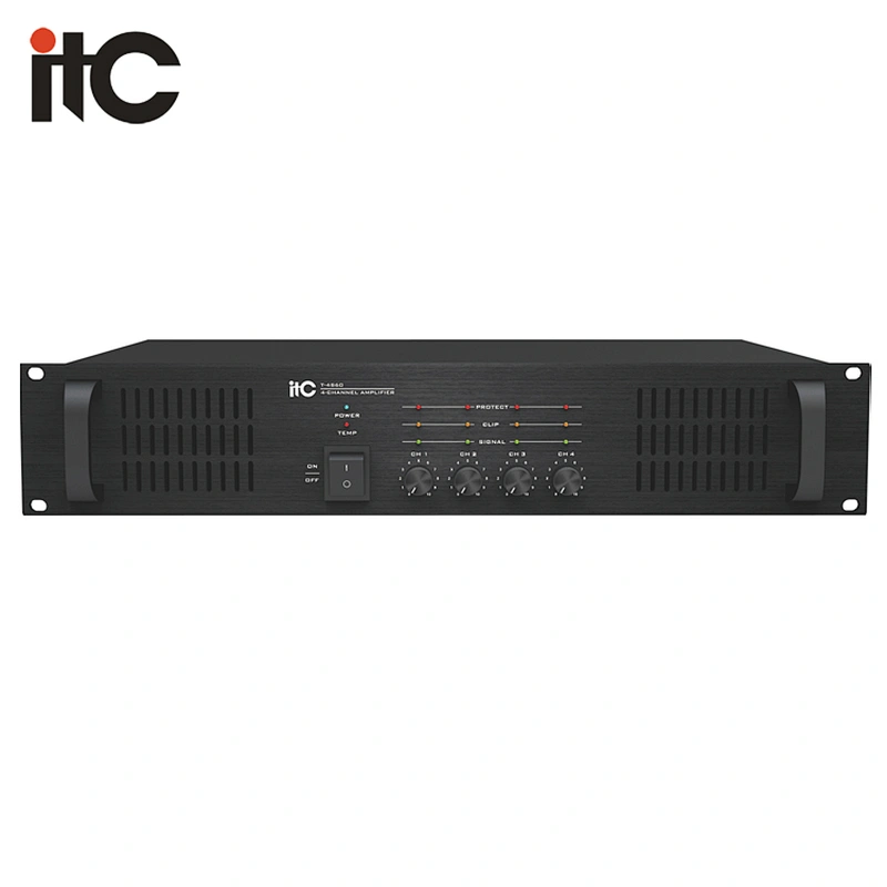 ITC T-4S120 Series 60W 120W 240W Power Amplifier 4 Channel