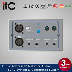 ITC T-8000 Series Remote Audio Source Selector with Mic Input