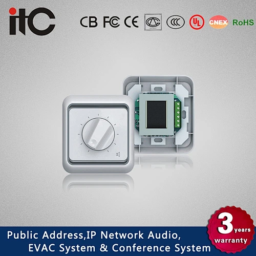 ITC T-691C Series Selective Input Volume 11 Step Wall Mount Speaker Volume Control