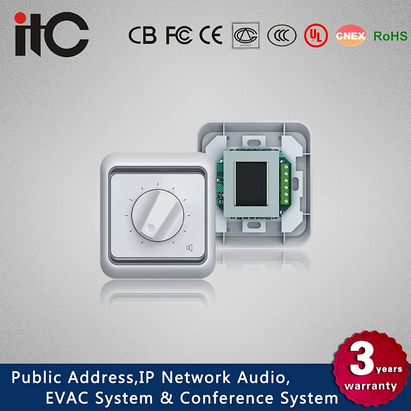 ITC T-691C Series Selective Input Volume 11 Step Wall Mount Speaker Volume Control