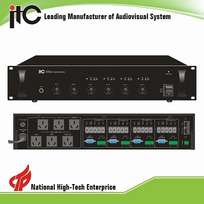 ITC T-6704 IP based PA System 4 Channel Digital IP Audio Decoder