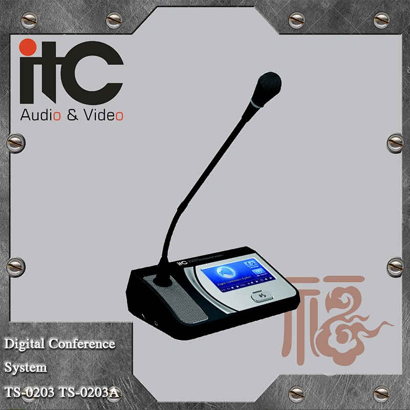 ITC TS-0200 Series Having Check In Function Meeting Table Digital Conference Table Microphone