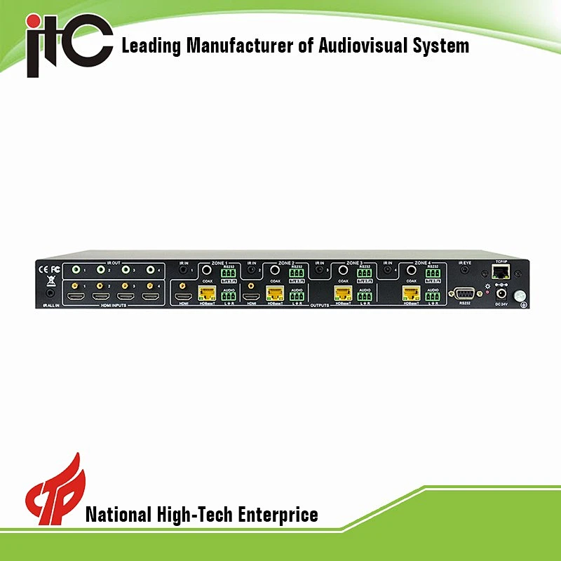 TS-9404HT Technology Powerful Function Integrated HDBase Video Audio Matrix Switcher