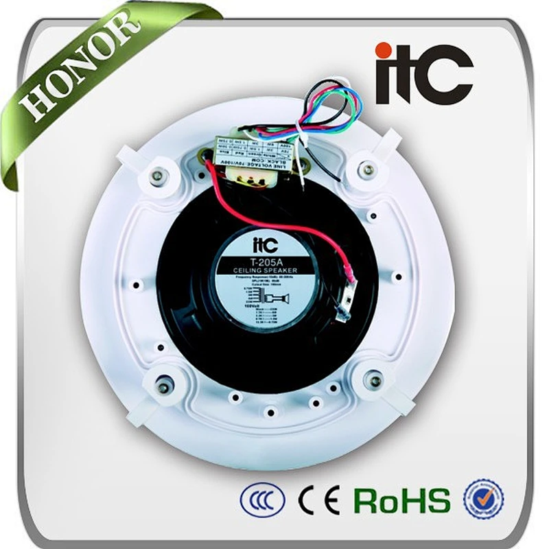 ITC T-208A Best Sale 30W Flush Mount ABS 8 inch Coaxial In Ceiling Speaker