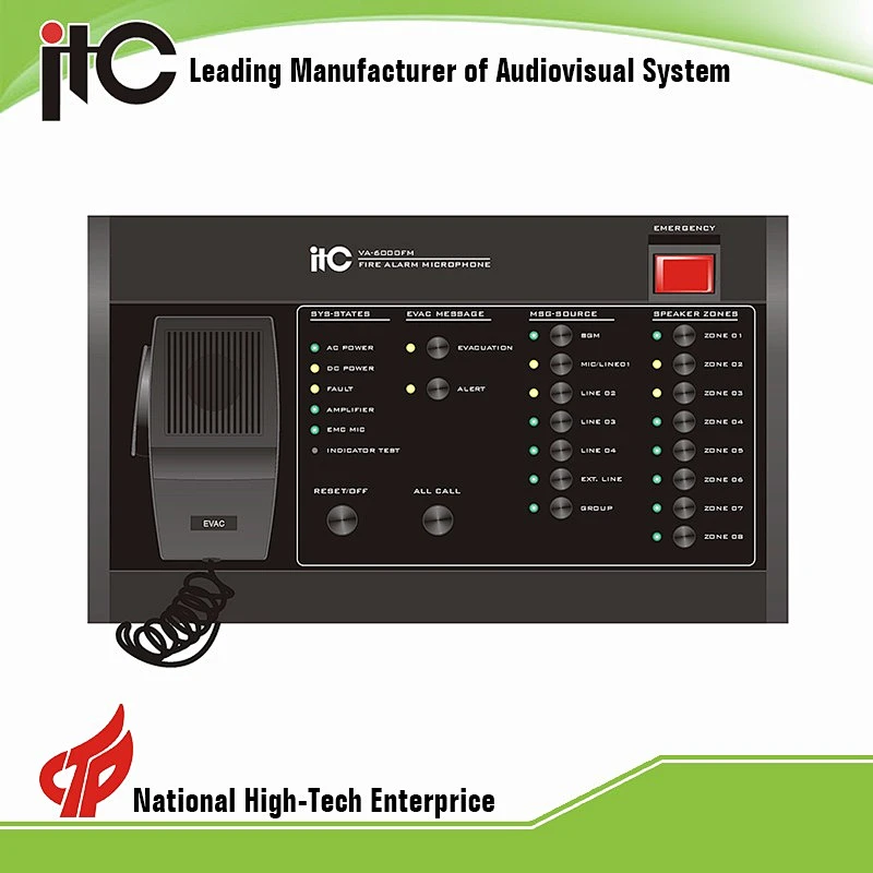8 Zone EVAC Expandable Emergency Fire Alarm Voice Evacuation System