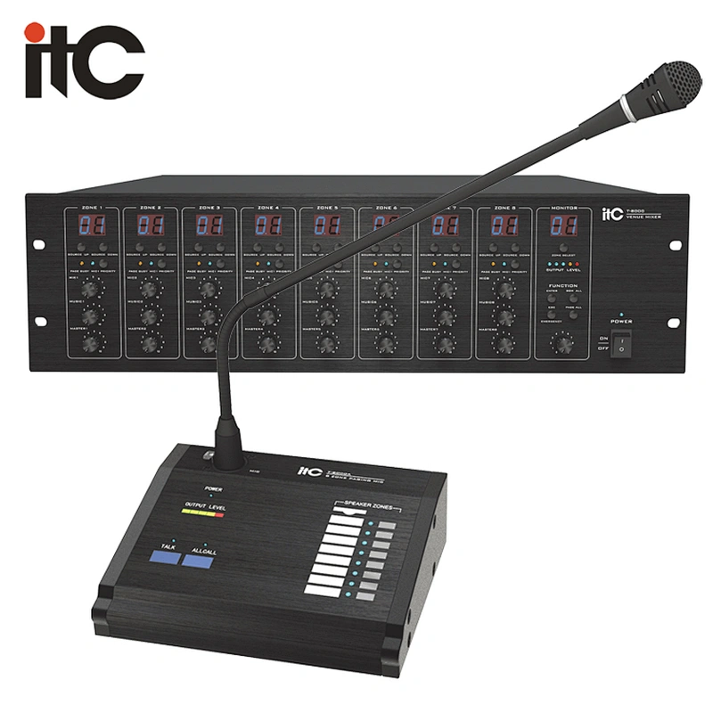 T-8000 8*8 Audio Matrix Switcher for Public Address System