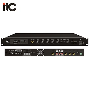 T-60DTBV DC 24V Available 60W Public Address Mixer Amplifier With MP3/Tuner/Bluetooth