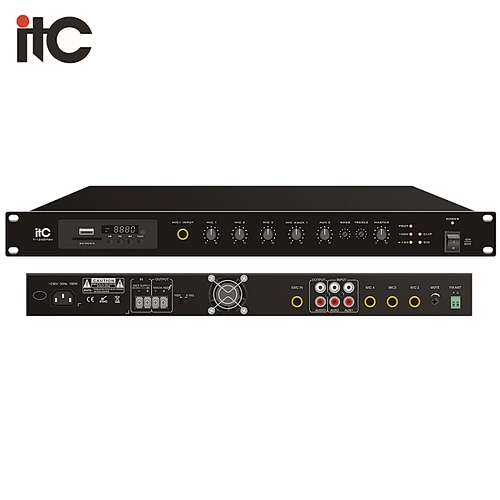 T-60DTBV DC 24V Available 60W Public Address Mixer Amplifier With MP3/Tuner/Bluetooth