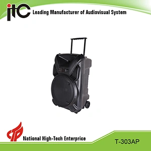 T-303AP ITC Powered Professional 50W Wireless Portable DJ Karaoke Trolley Speaker