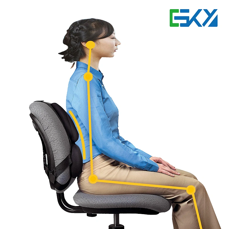 Cool Lumbar Support Cushion - Helps with Cold Gel Insert - Lower Back Support for Home, Office Chair & Car - 3D Cool Mesh Fabric