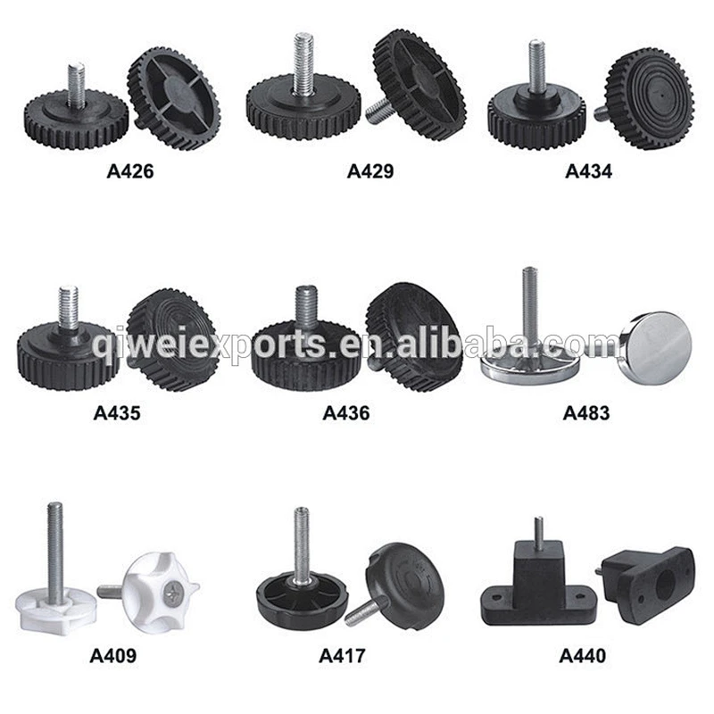 50mm Adjustable plastic leveling feet large base glides