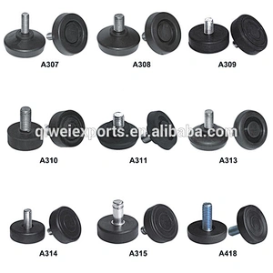 PVC Round sofa feet plastic furniture glides with screw