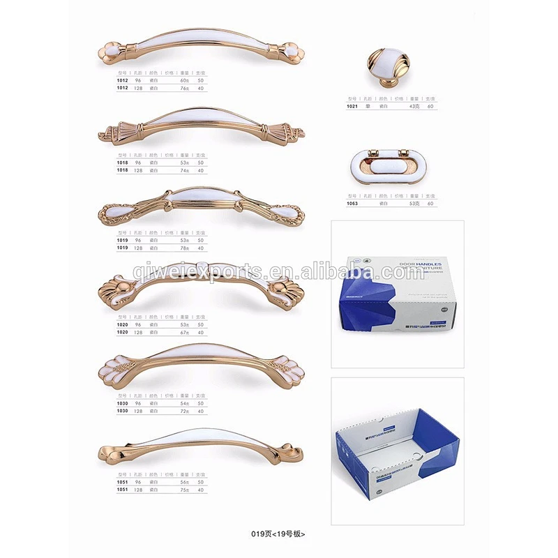 European style bedroom furniture hardwares dresser drawer pull handles