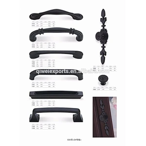 Consumer durable Black zinc alloy door handles for steel doors