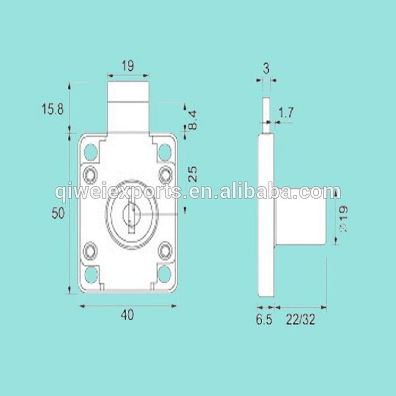 Desk drawer lock Zinc alloy 139-22/139-32