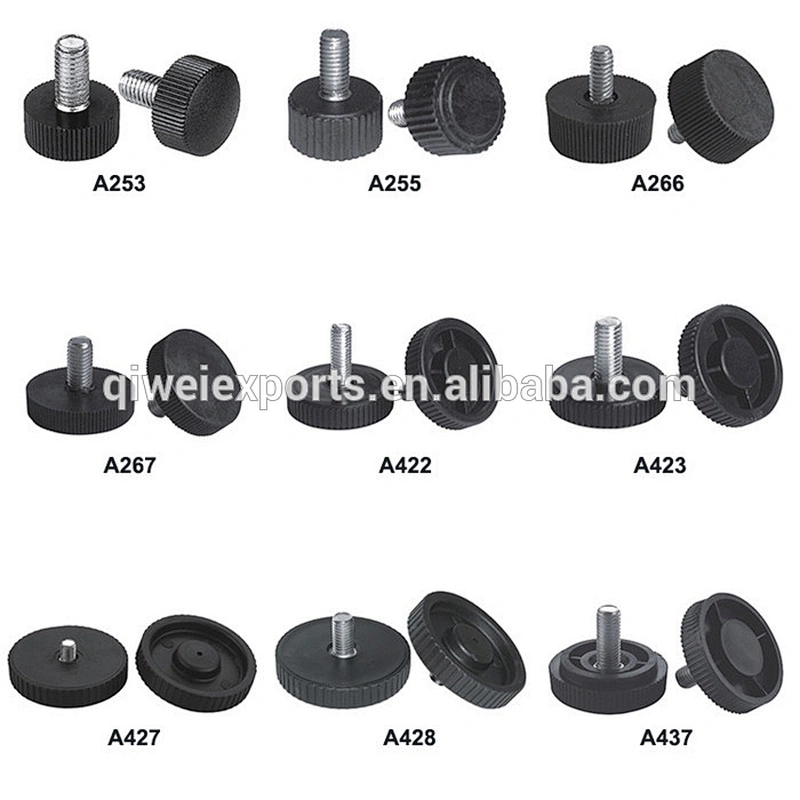 M8 Indoor plastic furniture adjustable cabinet leveling feet