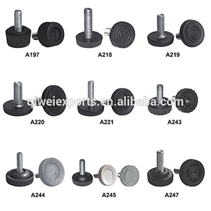 M8 Indoor plastic furniture adjustable cabinet leveling feet