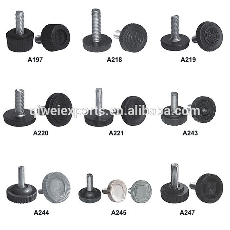 M8 Indoor plastic furniture adjustable cabinet leveling feet